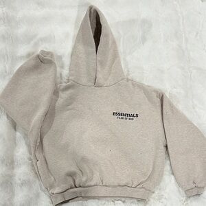Fear of God Essentials Kids Hoodie in Beige